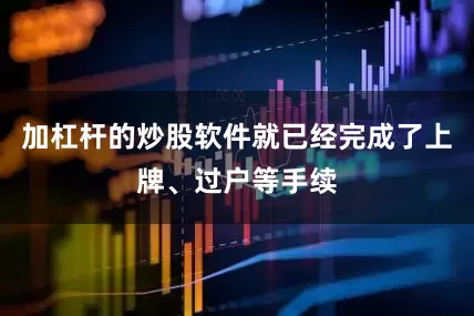加杠杆的炒股软件就已经完成了上牌、过户等手续
